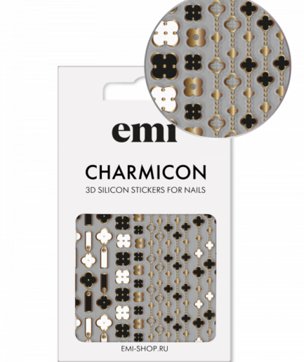 Charmicon 3D Silicone Stickers №185 Четырехлистник